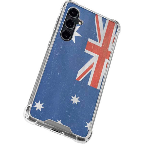 Australia Flag Distressed Galaxy S23 FE Clear Case
